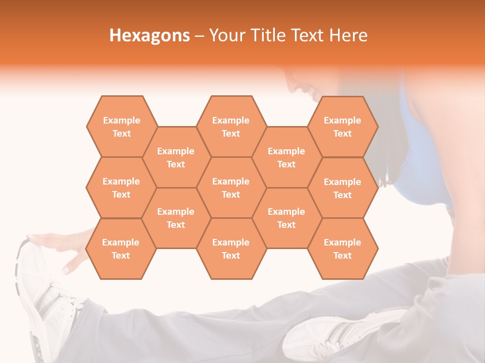 A Woman In A Blue Top Is Doing A Yoga Pose PowerPoint Template