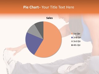 A Woman In A Blue Top Is Doing A Yoga Pose PowerPoint Template