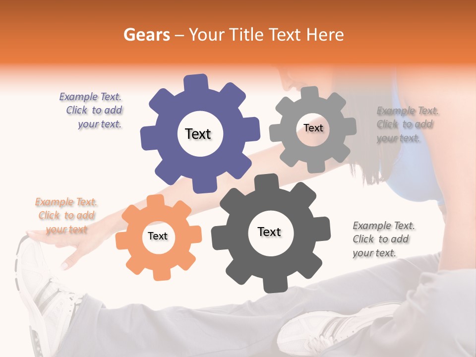 A Woman In A Blue Top Is Doing A Yoga Pose PowerPoint Template