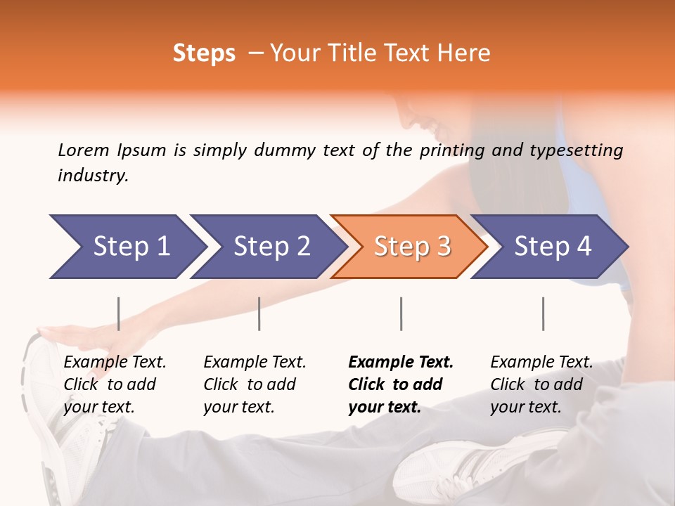 A Woman In A Blue Top Is Doing A Yoga Pose PowerPoint Template