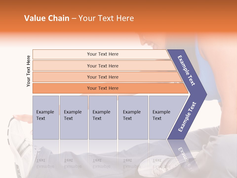 A Woman In A Blue Top Is Doing A Yoga Pose PowerPoint Template