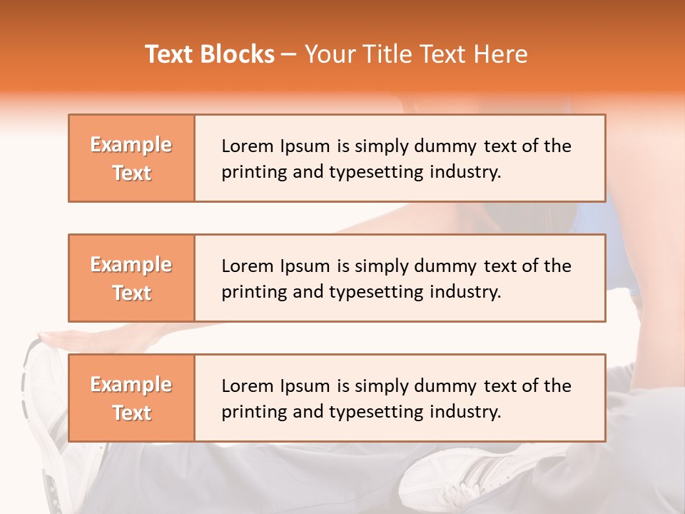 A Woman In A Blue Top Is Doing A Yoga Pose PowerPoint Template