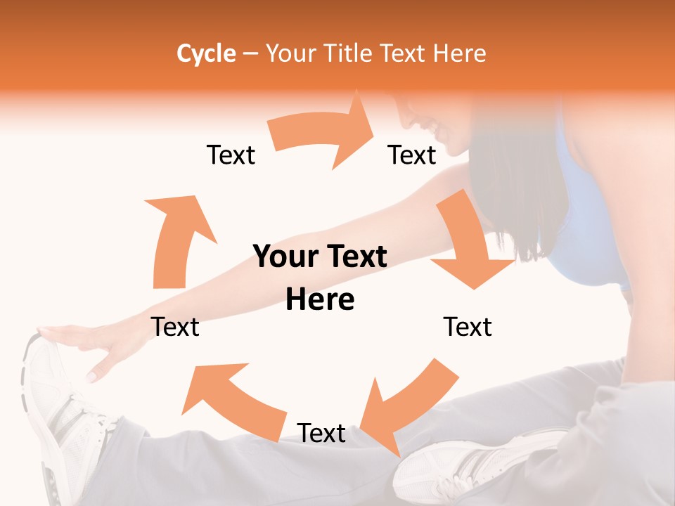 A Woman In A Blue Top Is Doing A Yoga Pose PowerPoint Template