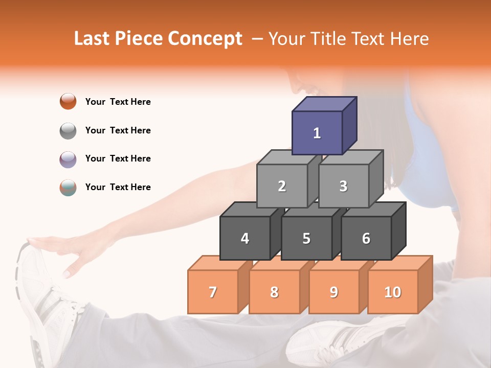 A Woman In A Blue Top Is Doing A Yoga Pose PowerPoint Template