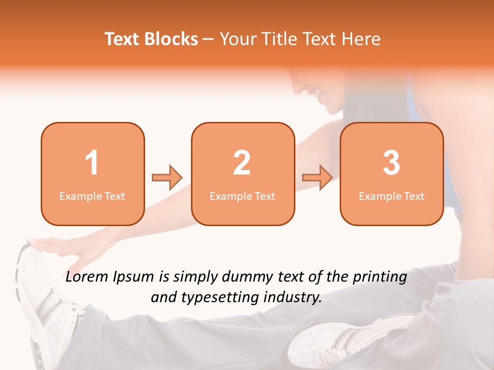 A Woman In A Blue Top Is Doing A Yoga Pose PowerPoint Template