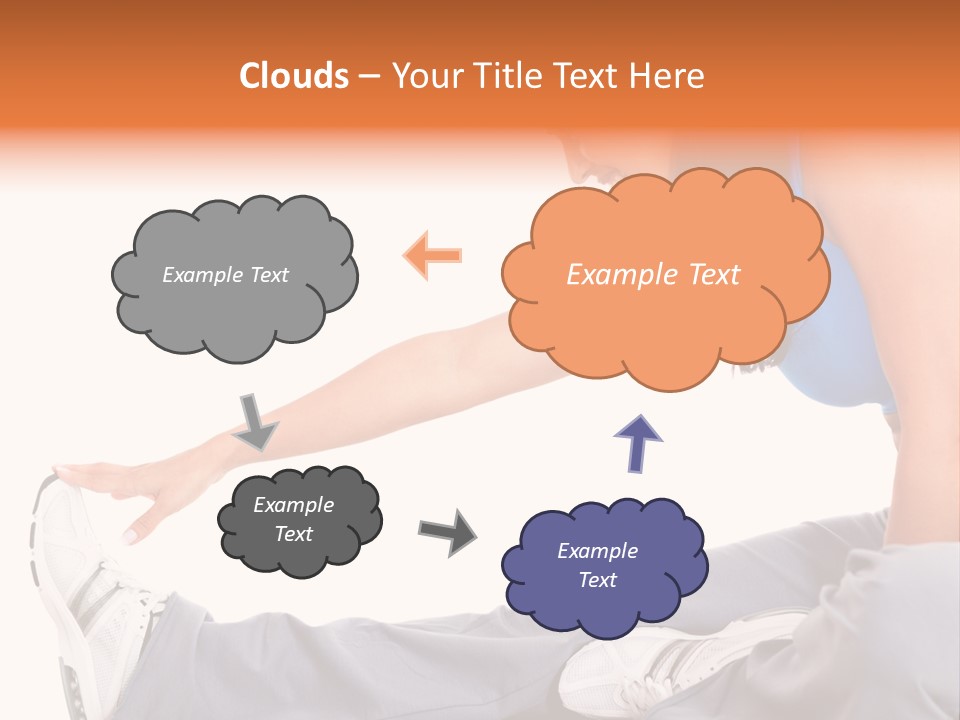 A Woman In A Blue Top Is Doing A Yoga Pose PowerPoint Template