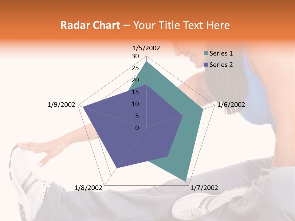 A Woman In A Blue Top Is Doing A Yoga Pose PowerPoint Template