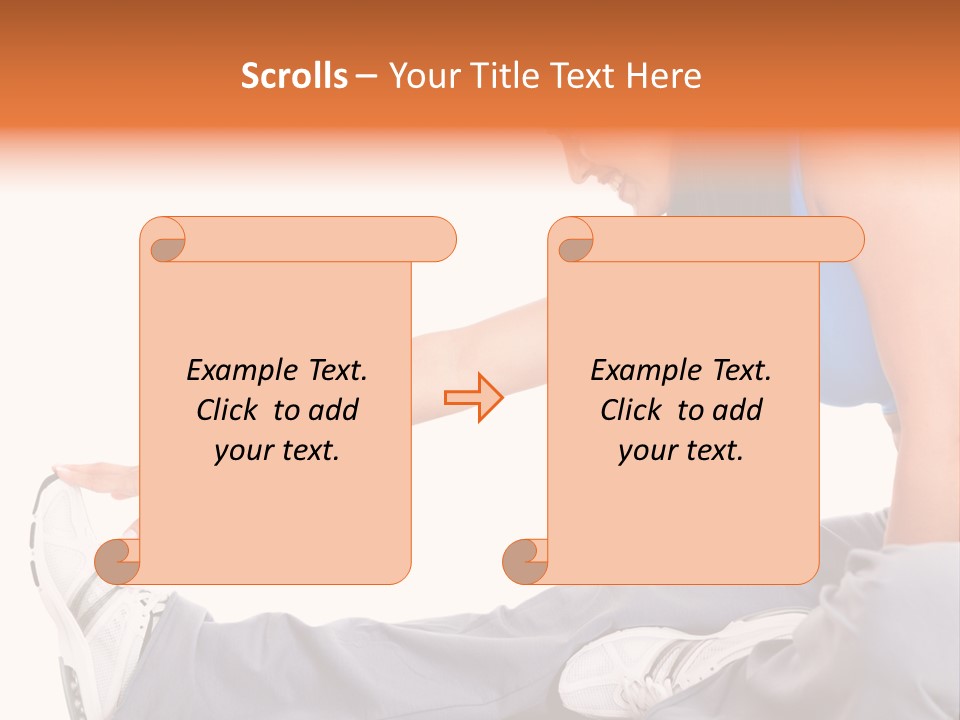 A Woman In A Blue Top Is Doing A Yoga Pose PowerPoint Template
