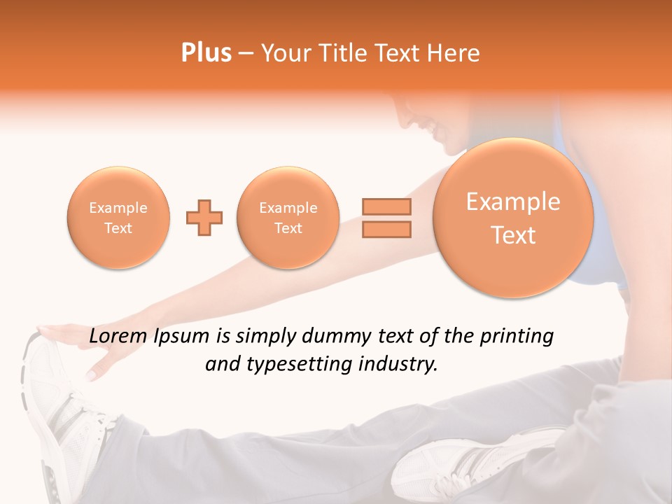 A Woman In A Blue Top Is Doing A Yoga Pose PowerPoint Template