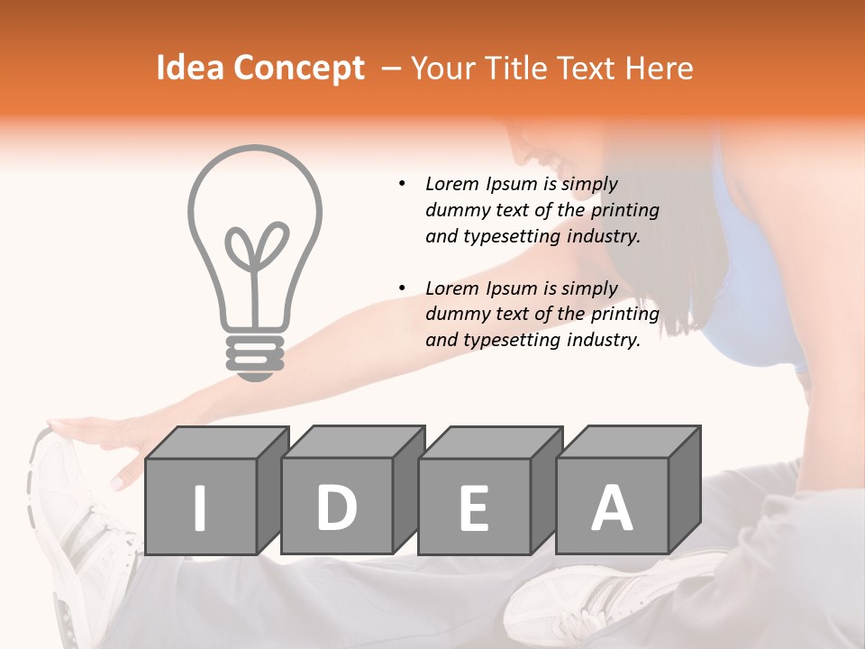 A Woman In A Blue Top Is Doing A Yoga Pose PowerPoint Template