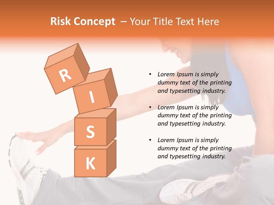 A Woman In A Blue Top Is Doing A Yoga Pose PowerPoint Template