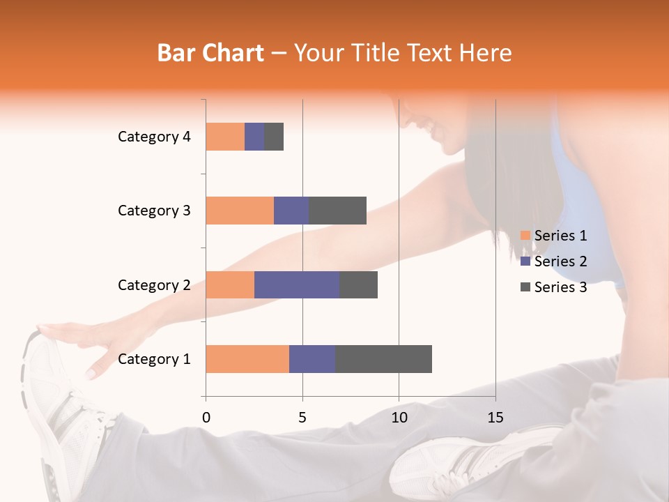 A Woman In A Blue Top Is Doing A Yoga Pose PowerPoint Template