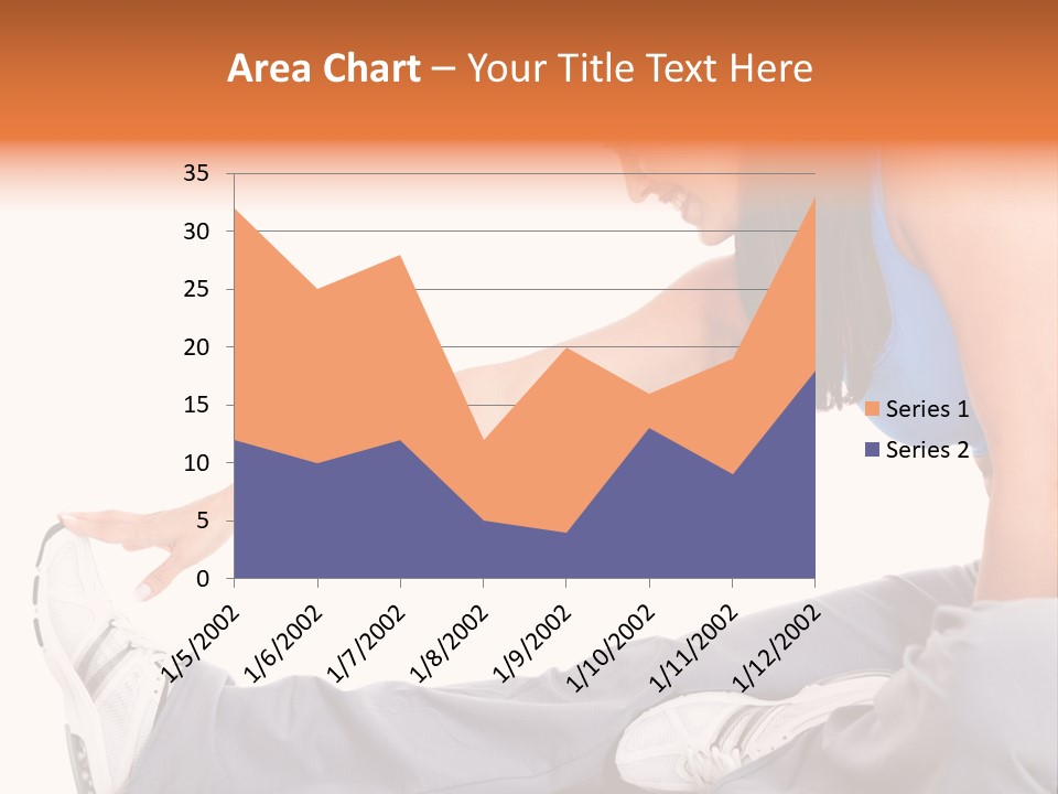 A Woman In A Blue Top Is Doing A Yoga Pose PowerPoint Template