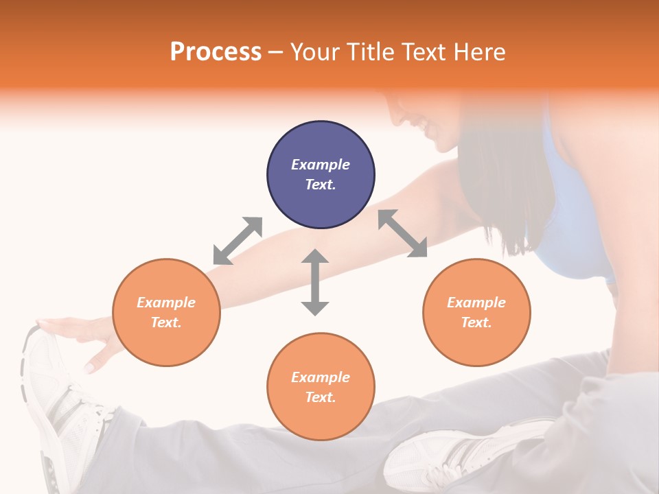 A Woman In A Blue Top Is Doing A Yoga Pose PowerPoint Template