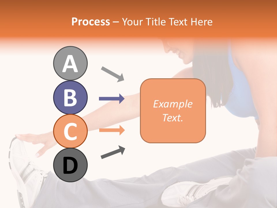 A Woman In A Blue Top Is Doing A Yoga Pose PowerPoint Template