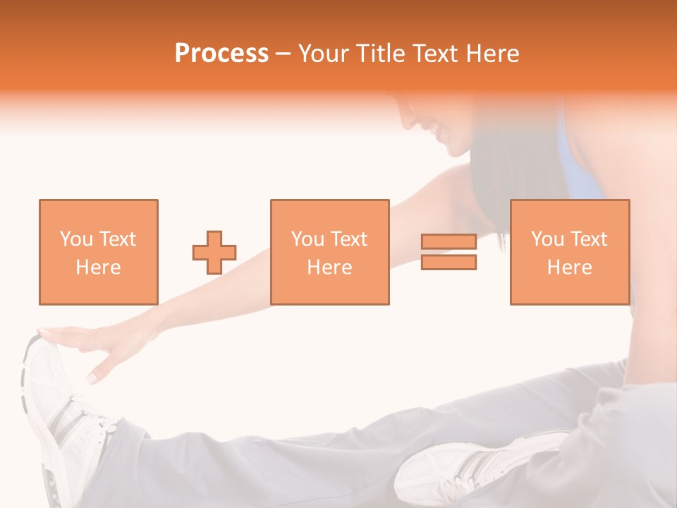 A Woman In A Blue Top Is Doing A Yoga Pose PowerPoint Template