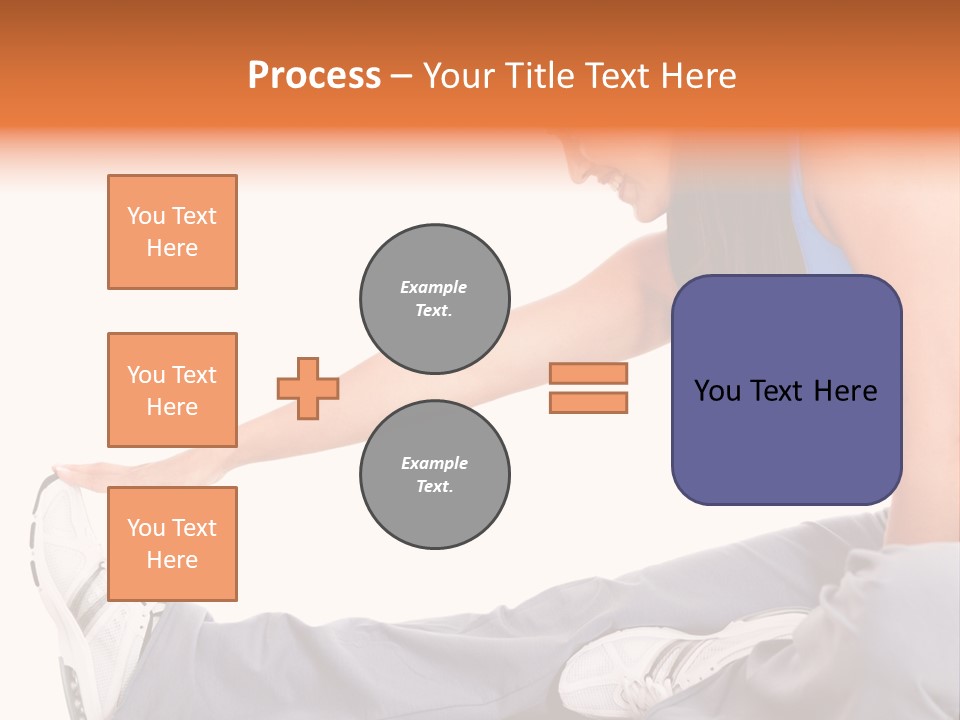 A Woman In A Blue Top Is Doing A Yoga Pose PowerPoint Template