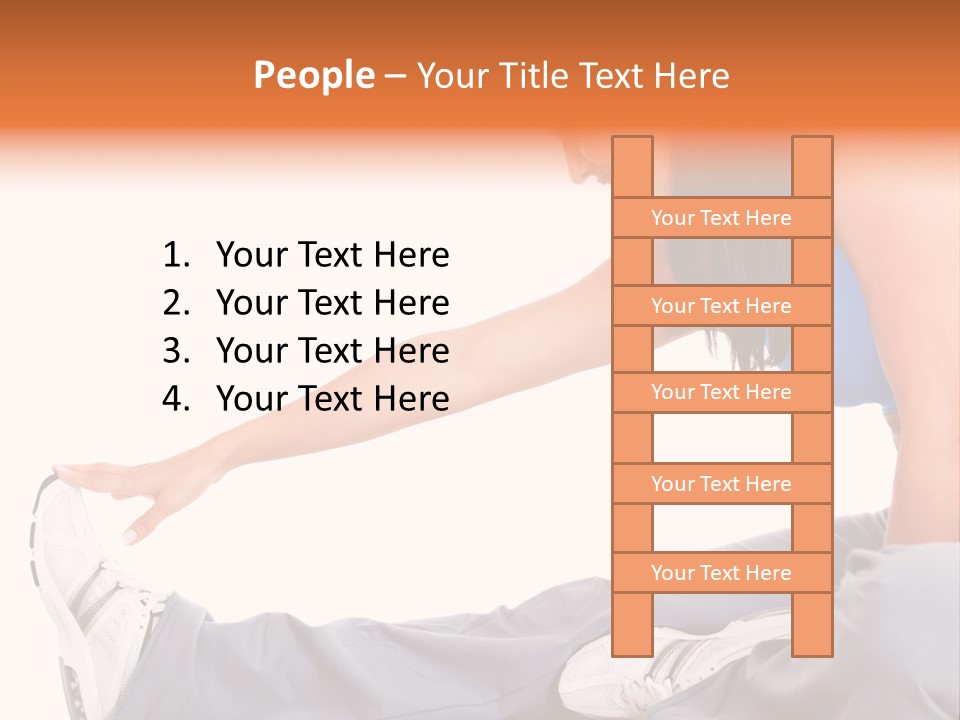 A Woman In A Blue Top Is Doing A Yoga Pose PowerPoint Template