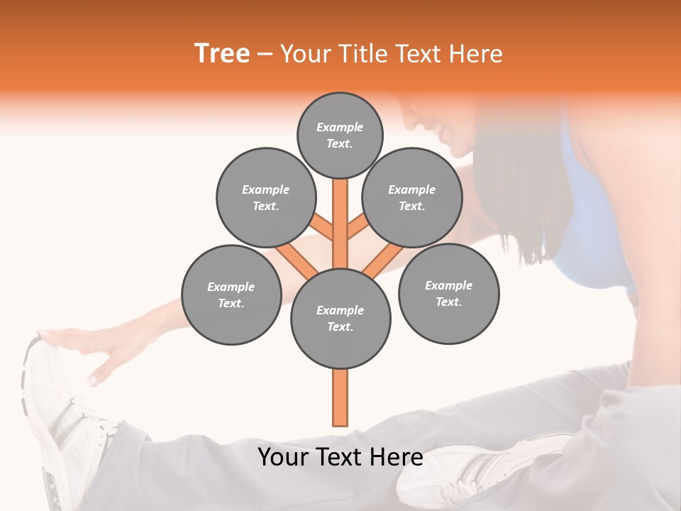 A Woman In A Blue Top Is Doing A Yoga Pose PowerPoint Template