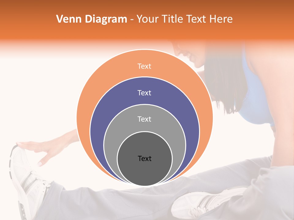 A Woman In A Blue Top Is Doing A Yoga Pose PowerPoint Template