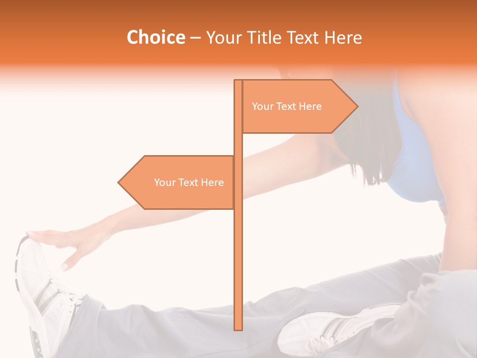 A Woman In A Blue Top Is Doing A Yoga Pose PowerPoint Template