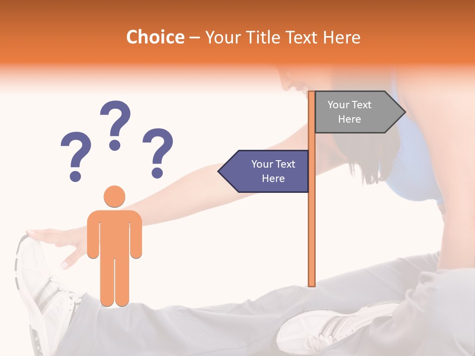 A Woman In A Blue Top Is Doing A Yoga Pose PowerPoint Template