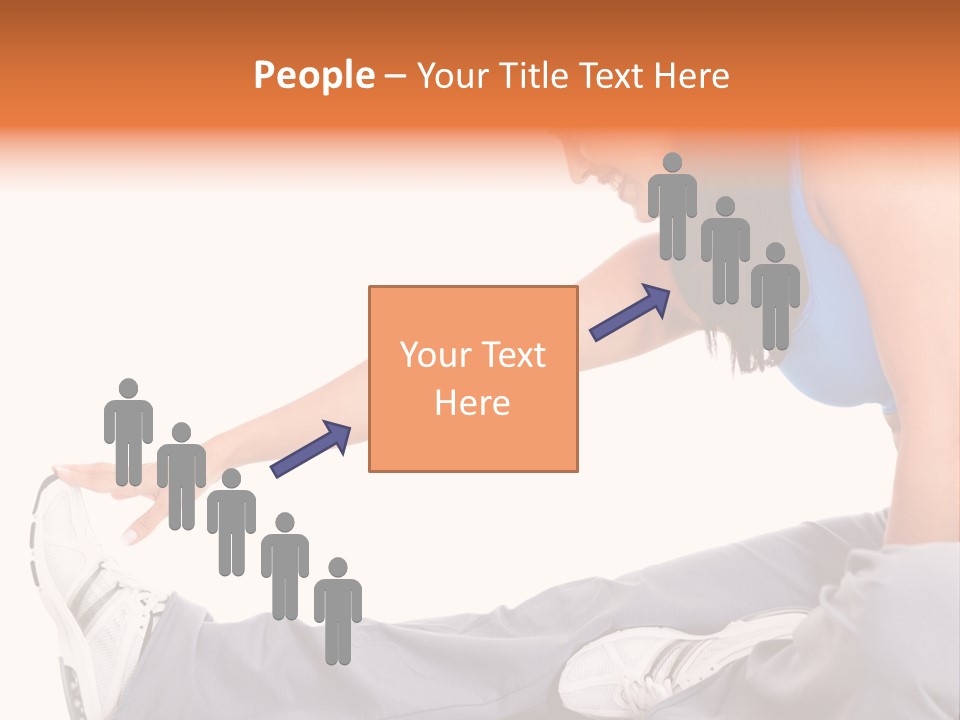 A Woman In A Blue Top Is Doing A Yoga Pose PowerPoint Template