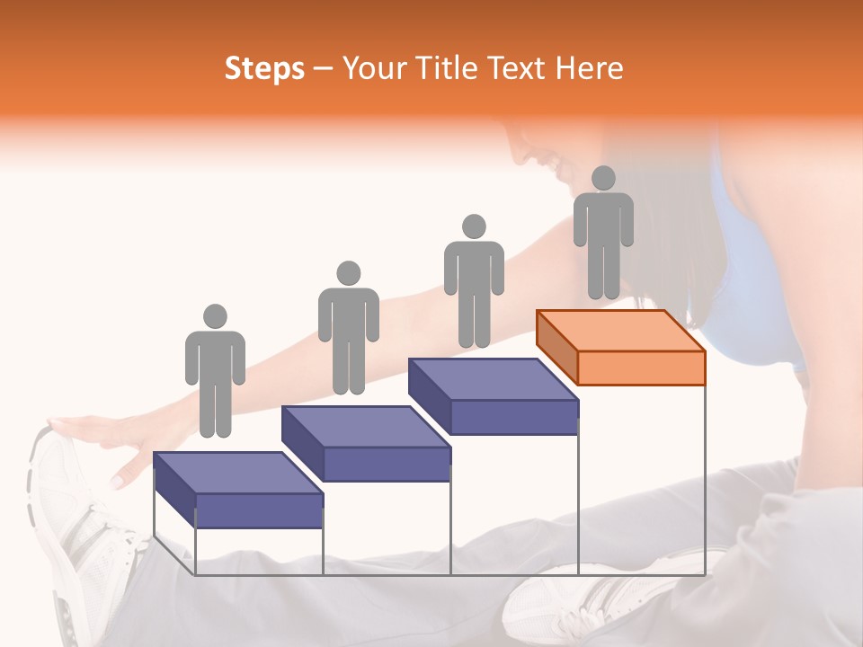 A Woman In A Blue Top Is Doing A Yoga Pose PowerPoint Template