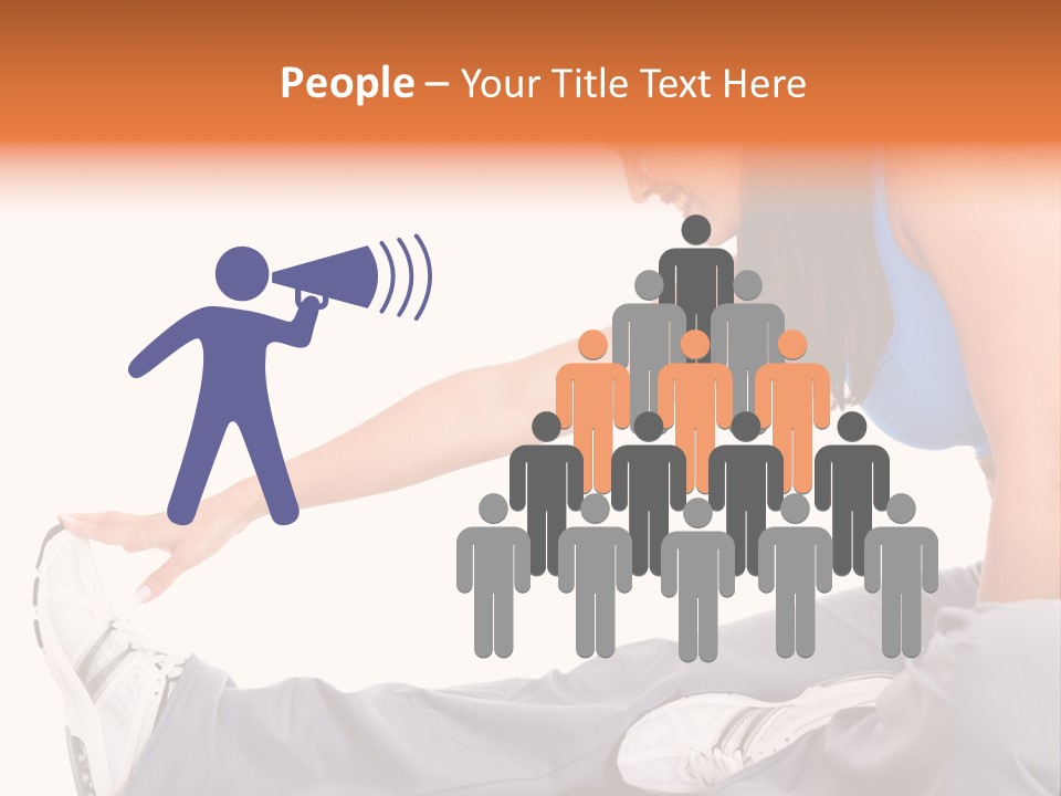 A Woman In A Blue Top Is Doing A Yoga Pose PowerPoint Template