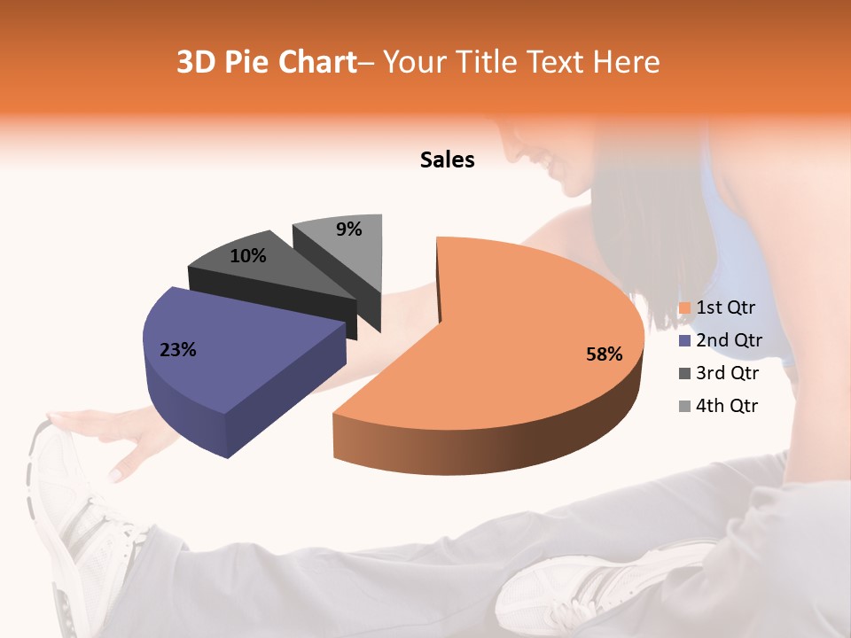 A Woman In A Blue Top Is Doing A Yoga Pose PowerPoint Template