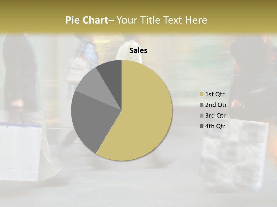 A Group Of People Walking Down A Street Carrying Shopping Bags PowerPoint Template