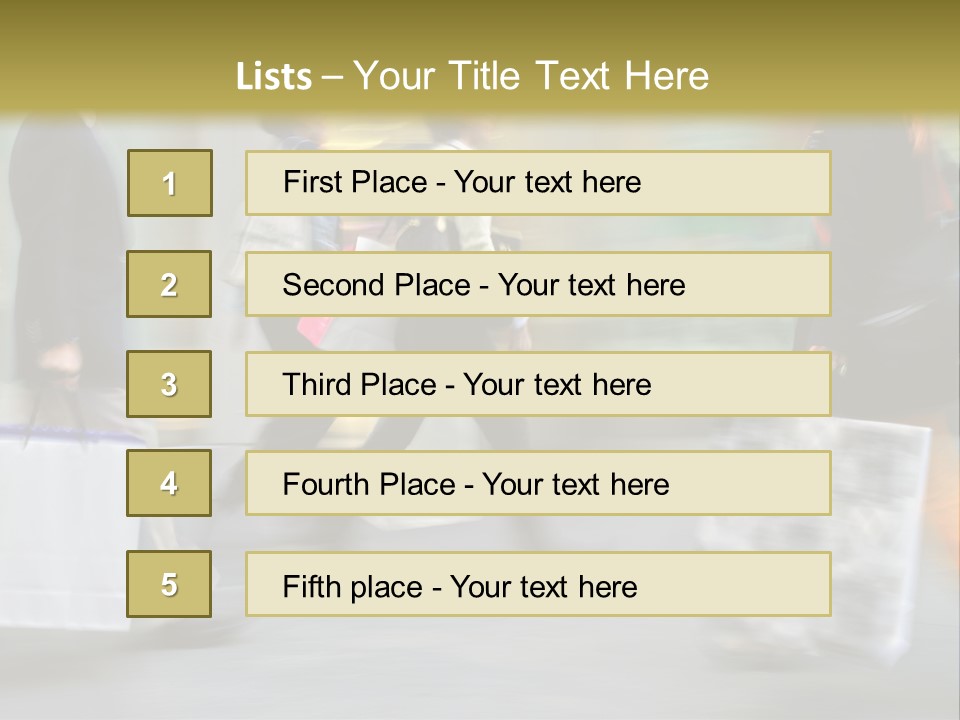 A Group Of People Walking Down A Street Carrying Shopping Bags PowerPoint Template