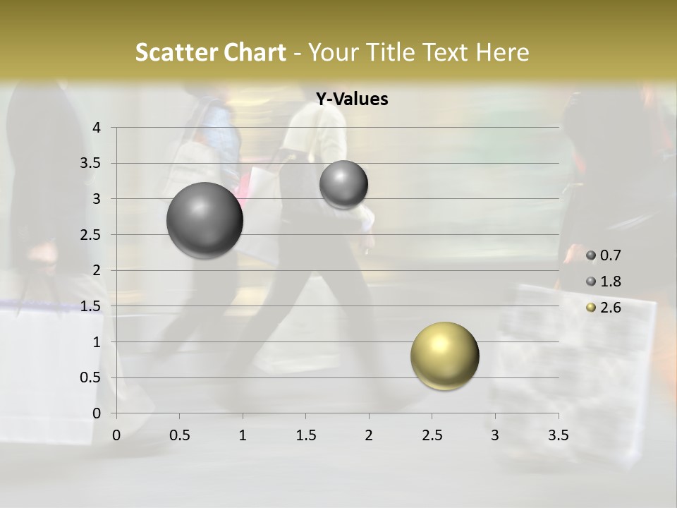 A Group Of People Walking Down A Street Carrying Shopping Bags PowerPoint Template