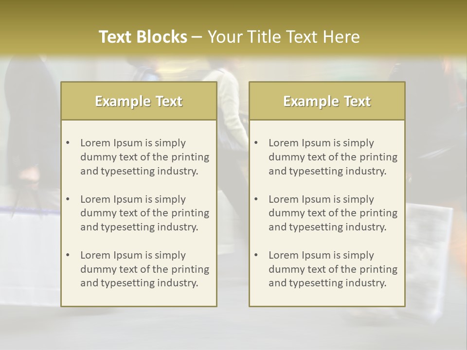 A Group Of People Walking Down A Street Carrying Shopping Bags PowerPoint Template