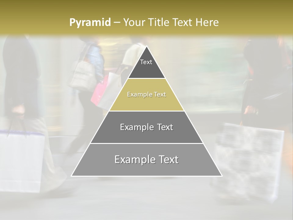 A Group Of People Walking Down A Street Carrying Shopping Bags PowerPoint Template