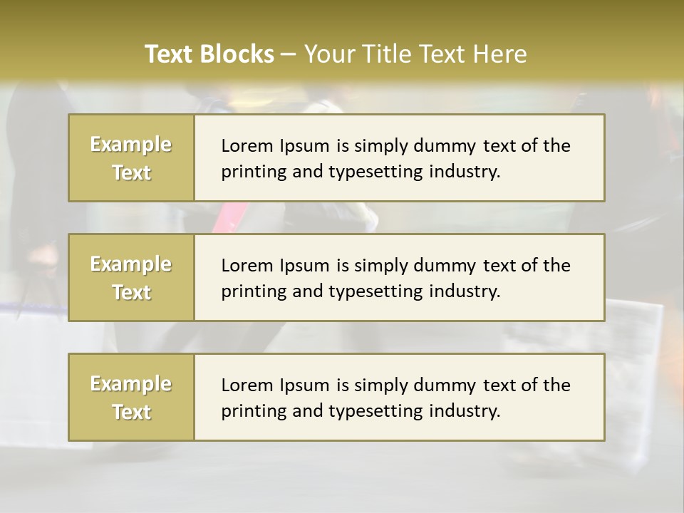 A Group Of People Walking Down A Street Carrying Shopping Bags PowerPoint Template