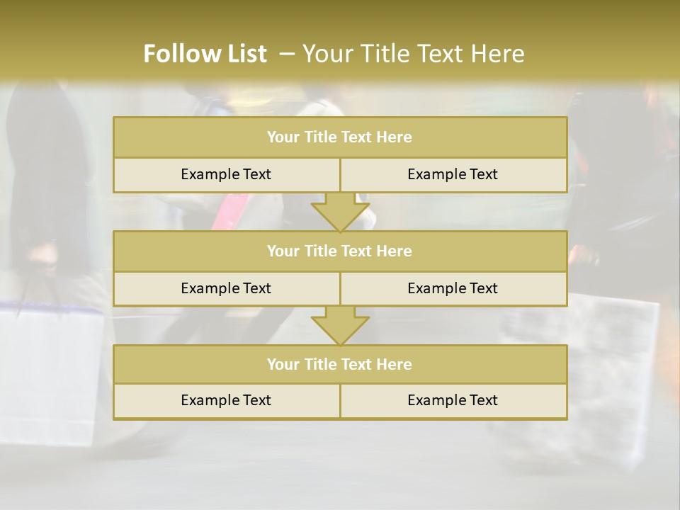 A Group Of People Walking Down A Street Carrying Shopping Bags PowerPoint Template