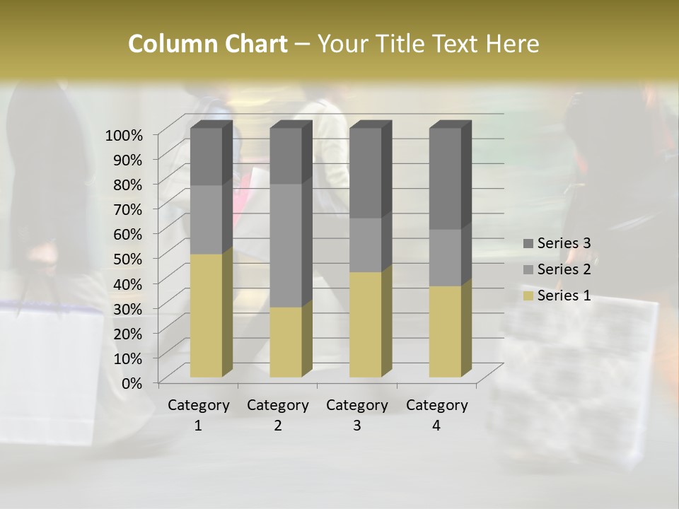 A Group Of People Walking Down A Street Carrying Shopping Bags PowerPoint Template