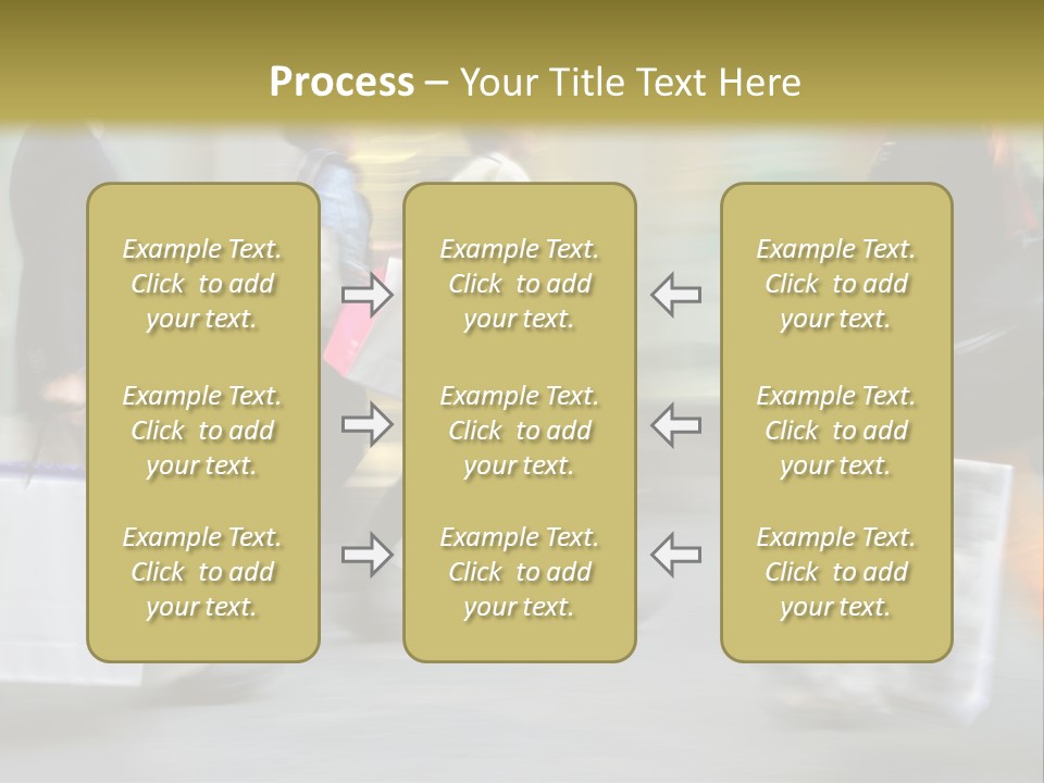 A Group Of People Walking Down A Street Carrying Shopping Bags PowerPoint Template