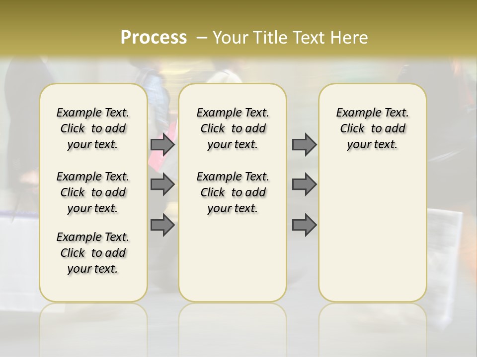 A Group Of People Walking Down A Street Carrying Shopping Bags PowerPoint Template