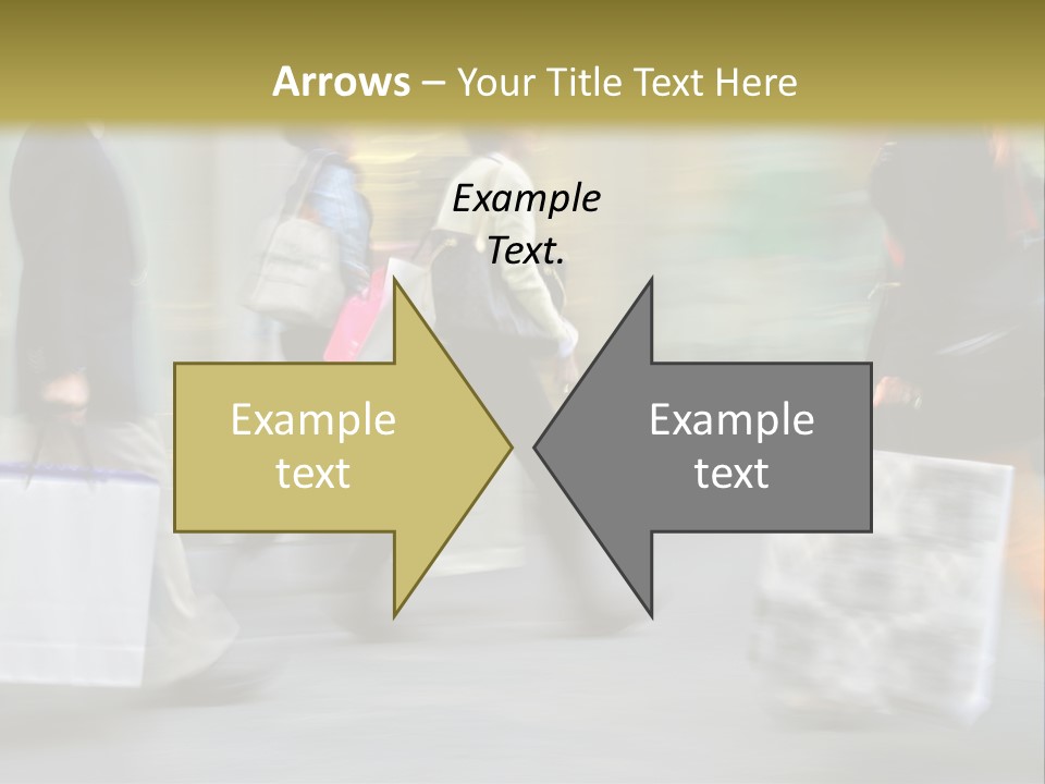 A Group Of People Walking Down A Street Carrying Shopping Bags PowerPoint Template