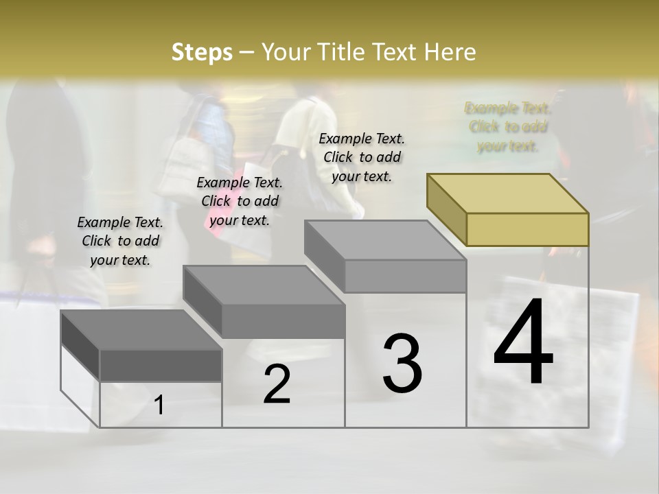 A Group Of People Walking Down A Street Carrying Shopping Bags PowerPoint Template