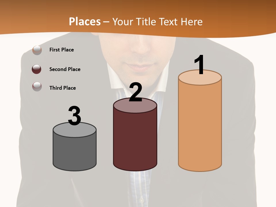 White Background Business One Person PowerPoint Template