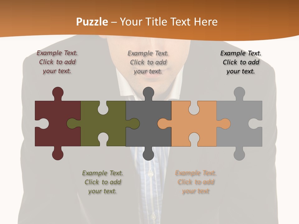 White Background Business One Person PowerPoint Template