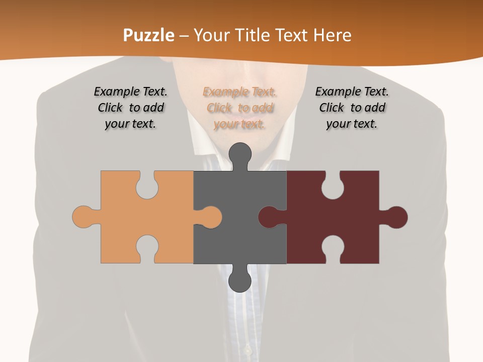 White Background Business One Person PowerPoint Template