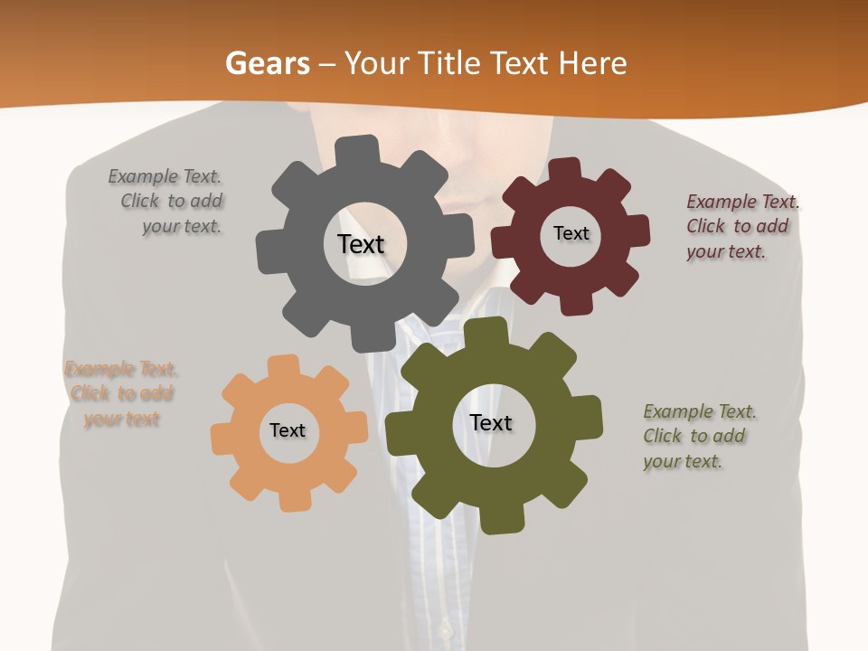 White Background Business One Person PowerPoint Template