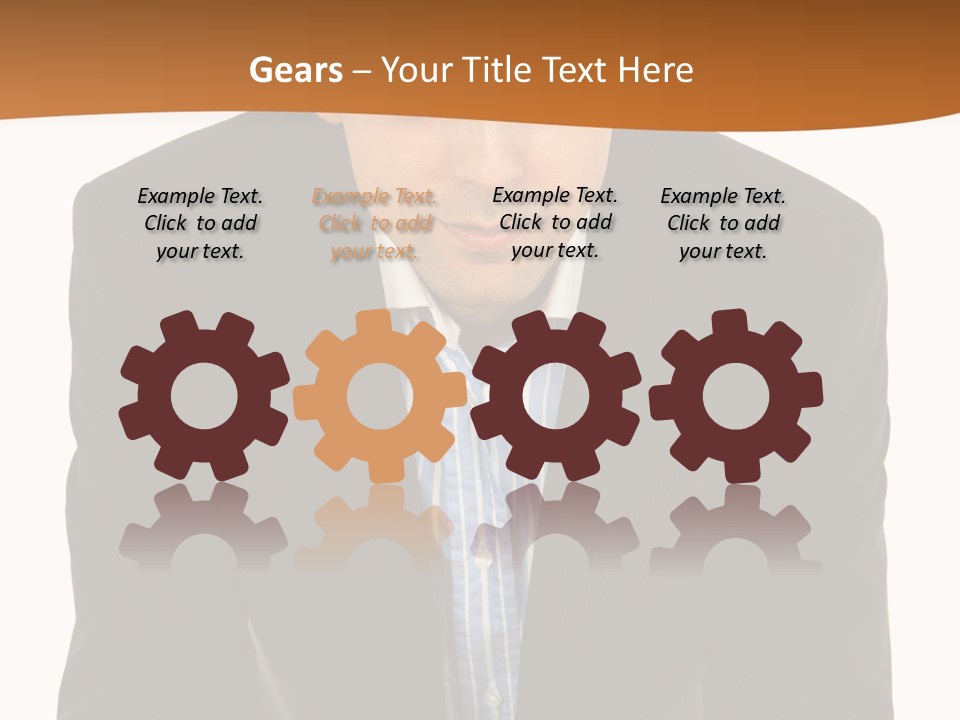 White Background Business One Person PowerPoint Template