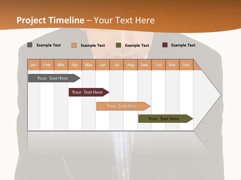White Background Business One Person PowerPoint Template