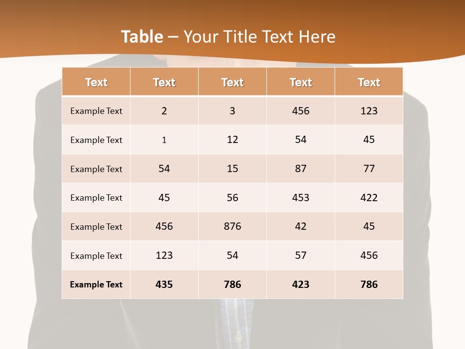 White Background Business One Person PowerPoint Template