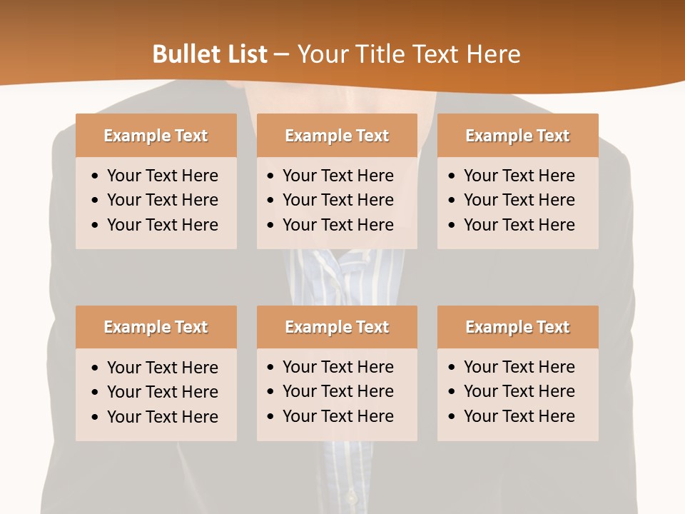 White Background Business One Person PowerPoint Template